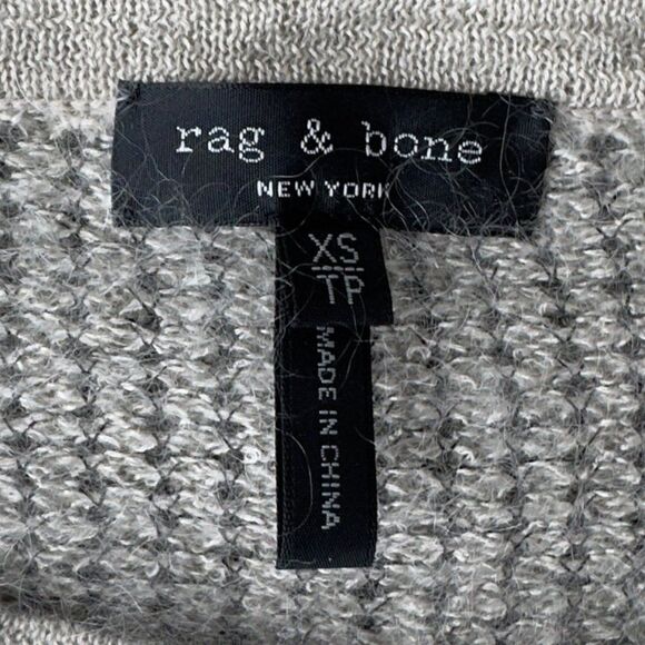 Rag & Bone Mohair Longsleeve Round Neck Sweater Grey Women's XS - Picture 3 of 5